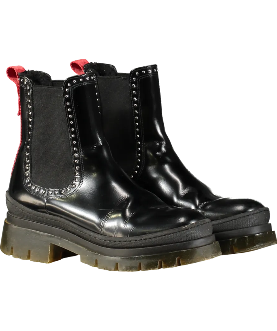 Camilla Elphick Black Leather Maddison Ankle Boots UK 5 EU 38 