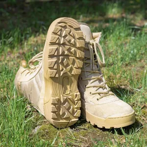 Camp Waterproof Anti-collision Non-slip Desert Boots,Men's Military Tactical Boots with Side Zipper