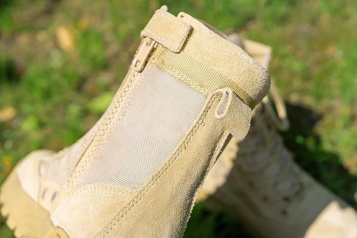 Camp Waterproof Anti-collision Non-slip Desert Boots,Men's Military Tactical Boots with Side Zipper