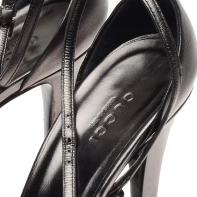 Gucci - Metallic Red Platform Sandals - 8