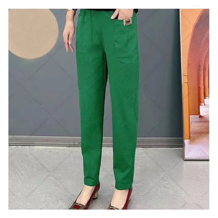 Hot Sale 49% OFFWomen's Elastic Waist Cotton Pants