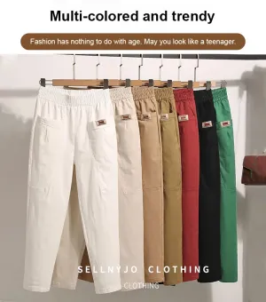 Hot Sale 49% OFFWomen's Elastic Waist Cotton Pants