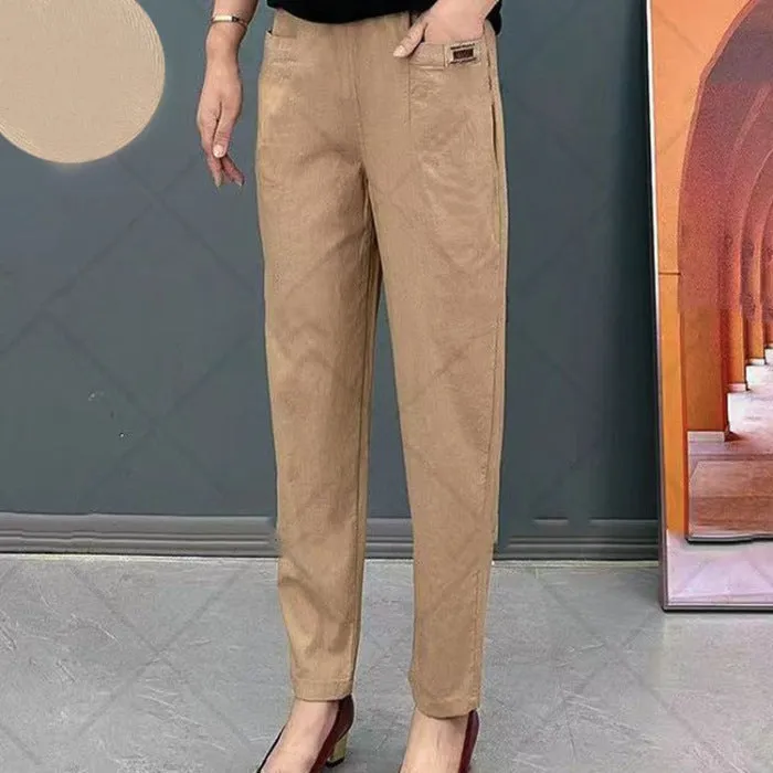 Hot Sale 49% OFFWomen's Elastic Waist Cotton Pants