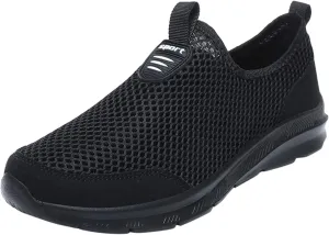 Mens Slip On Walking Shoes Non Slip Running Shoes Breathable Workout Shoes Lightweight Gym Sneakers