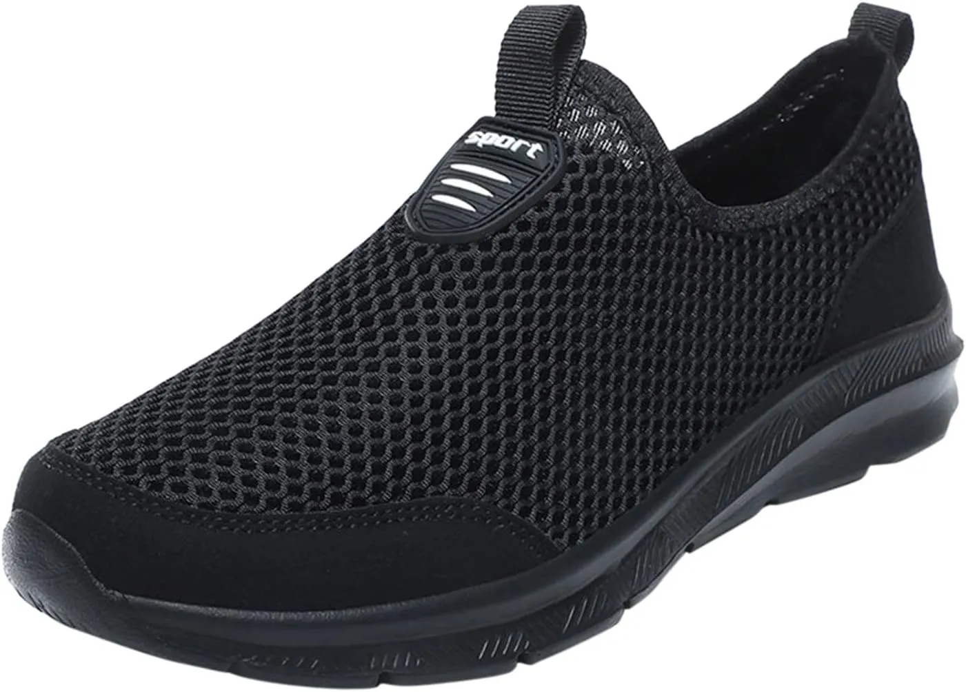 Mens Slip On Walking Shoes Non Slip Running Shoes Breathable Workout Shoes Lightweight Gym Sneakers