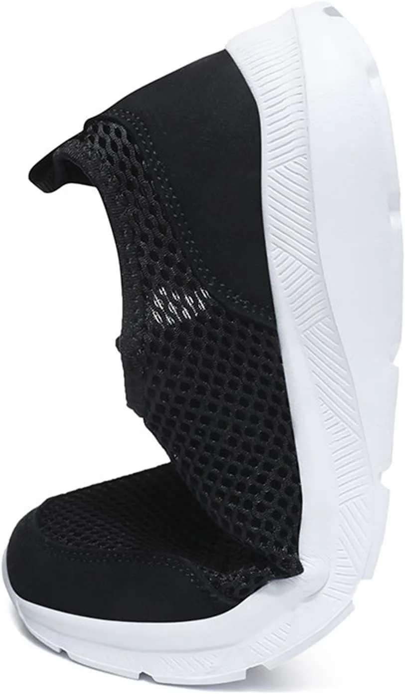 Mens Slip On Walking Shoes Non Slip Running Shoes Breathable Workout Shoes Lightweight Gym Sneakers