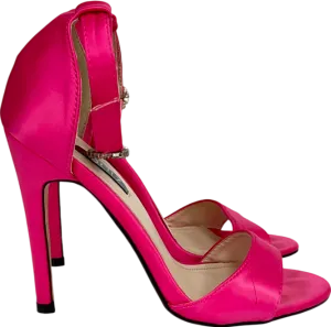 QUIZ Hot Pink Satin Diamant Stiletto Heels UK 4 EU 37 